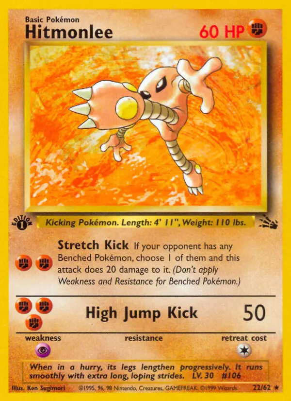 Hitmonlee, Pokémon card
