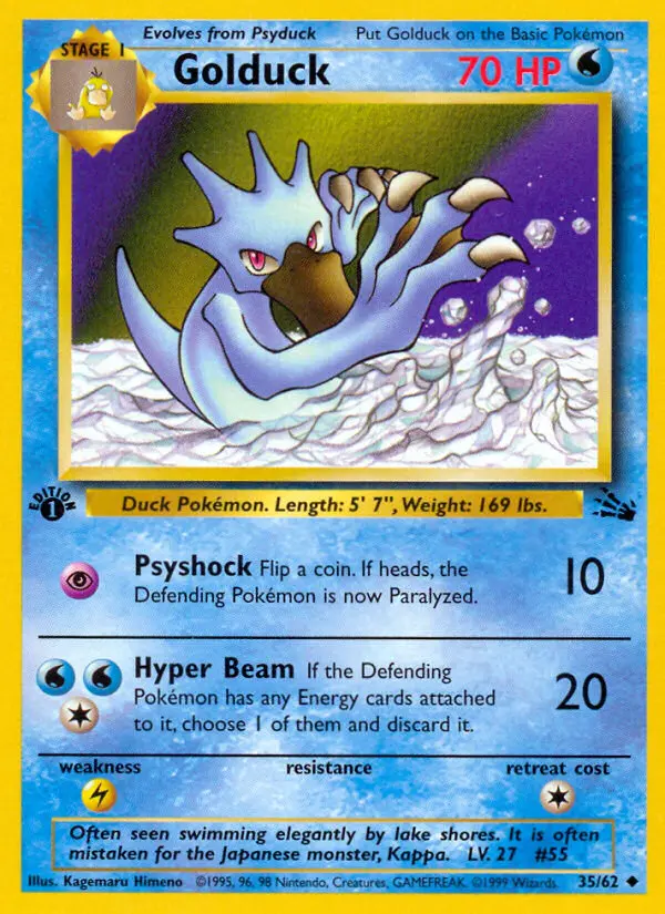Golduck, Pokémon card