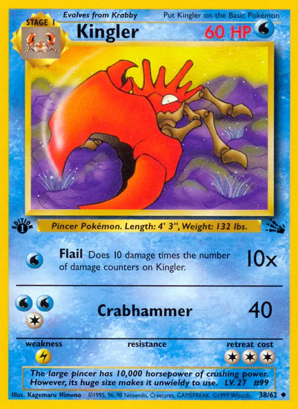 Kingler, Pokémon card