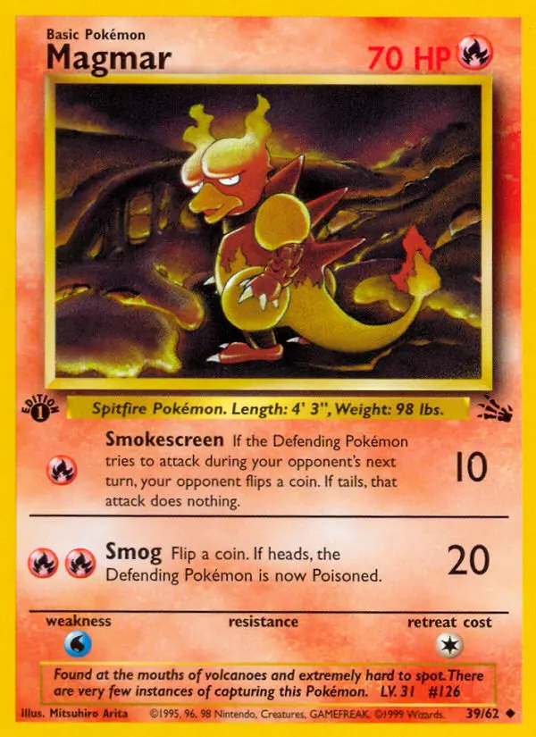 Magmar, Pokémon card