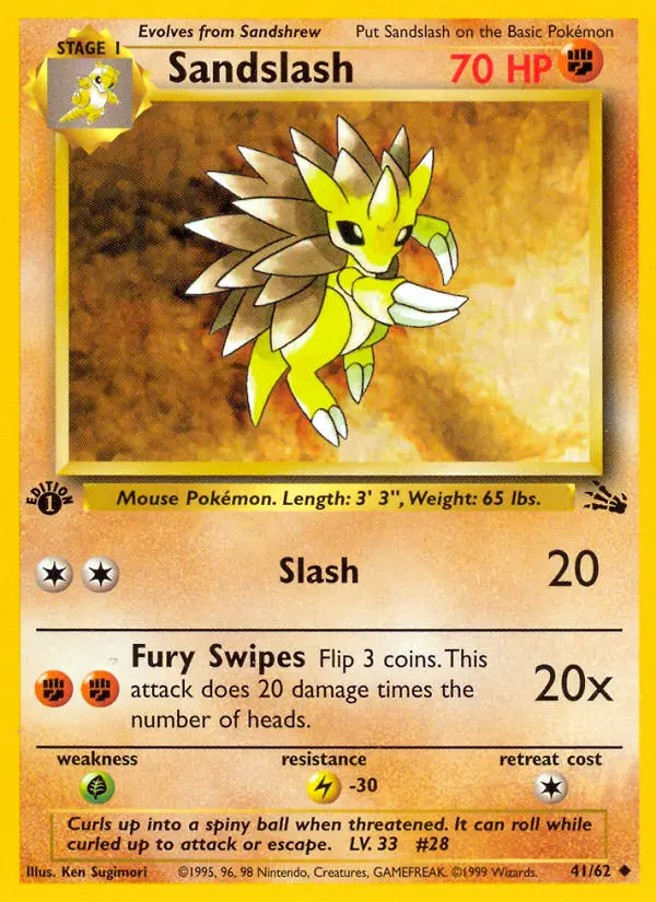 Sandslash, Pokémon card