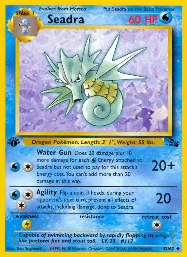 Seadra, Pokémon card