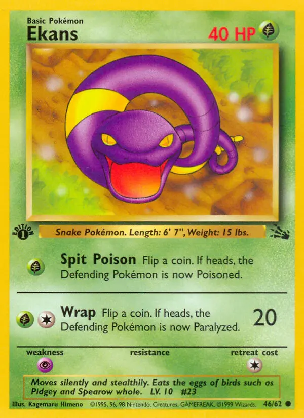 Ekans, Pokémon card