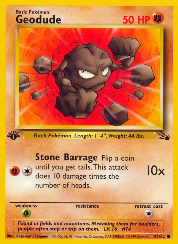 Geodude, Pokémon card