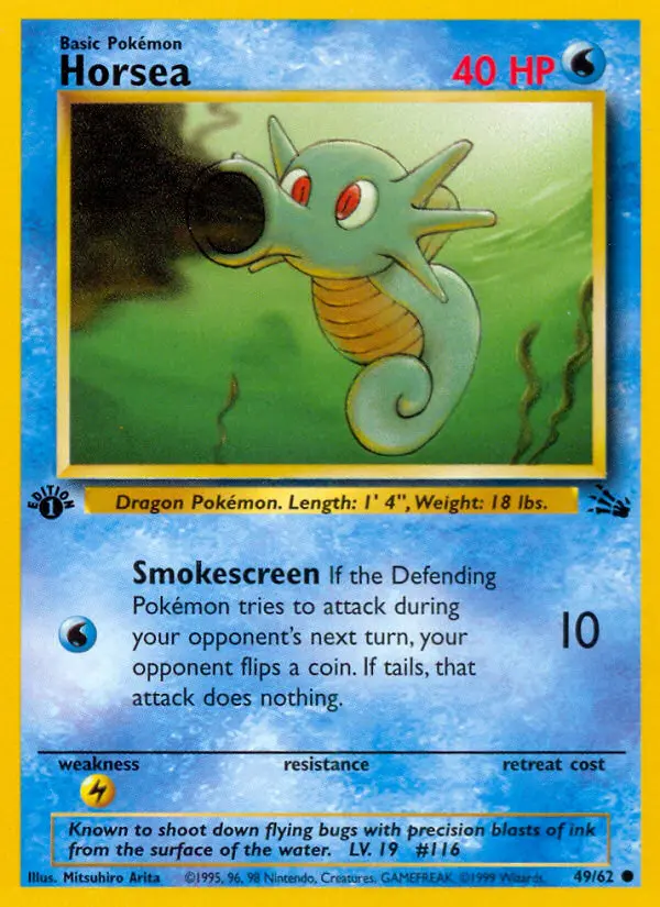 Horsea, Pokémon card