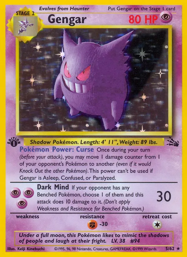 Gengar, Pokémon card