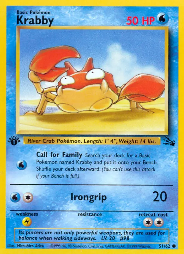 Krabby, Pokémon card