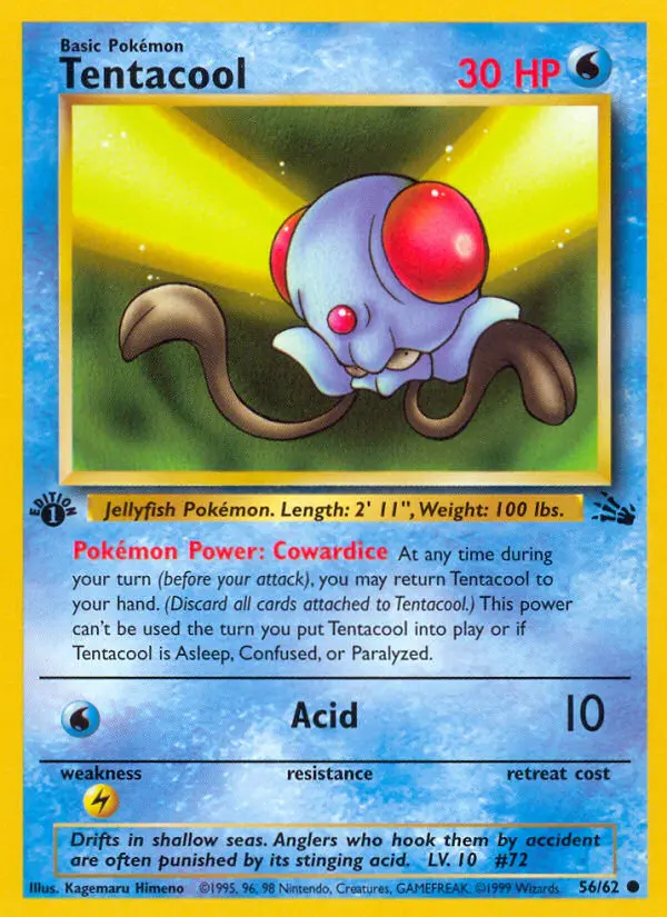 Tentacool, Pokémon card