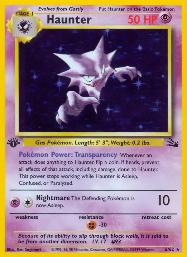 Haunter, Pokémon card