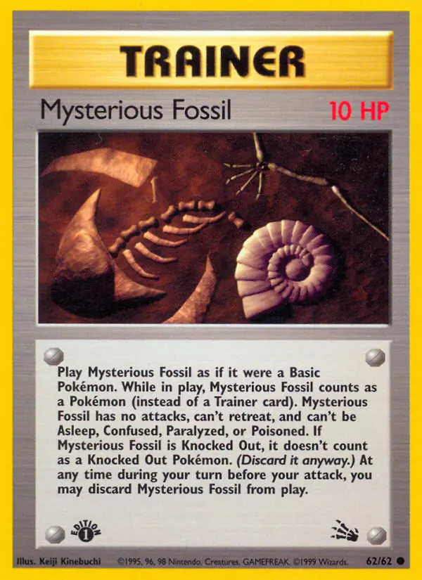Mysterious Fossil, Pokémon card