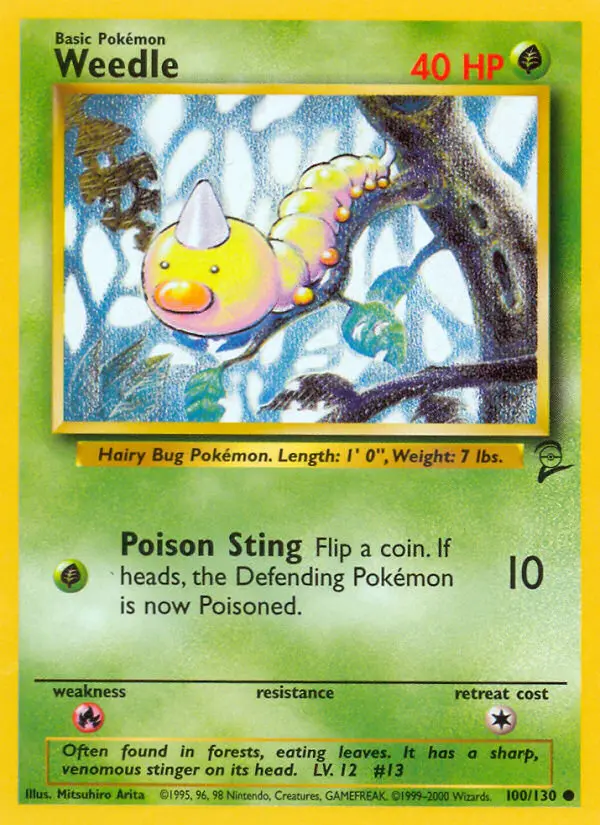 Weedle, Pokémon card
