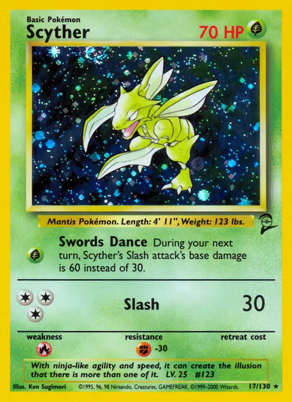 Scyther, Pokémon card