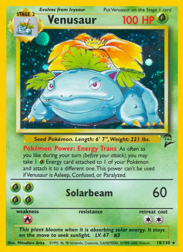 Venusaur, Pokémon card