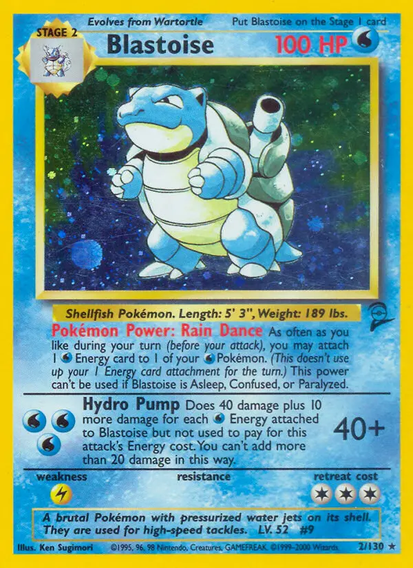 Blastoise, Pokémon card
