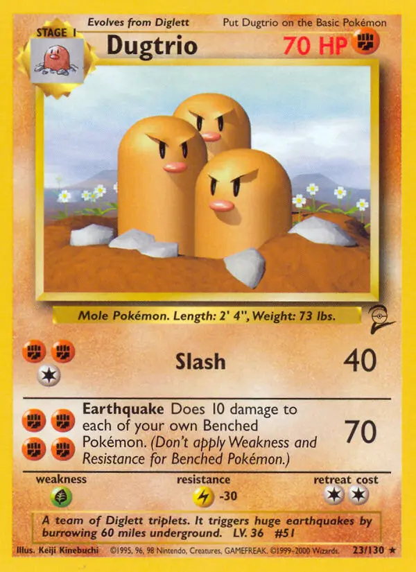 Dugtrio, Pokémon card