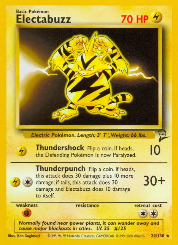 Electabuzz, Pokémon card