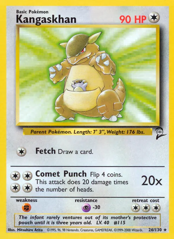 Kangaskhan, Pokémon card