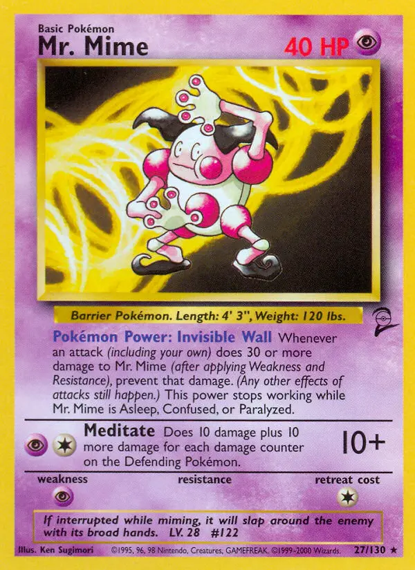 Mr. Mime, Pokémon card