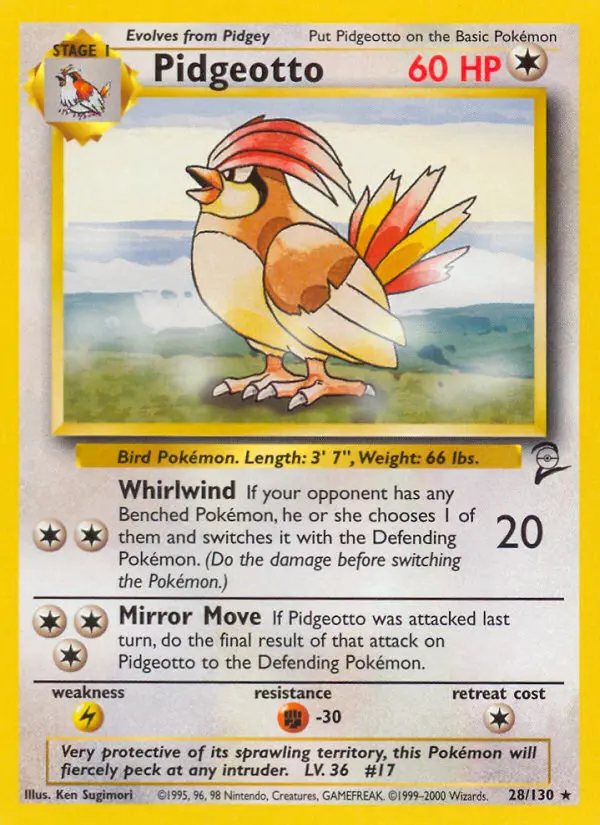 Pidgeotto, Pokémon card