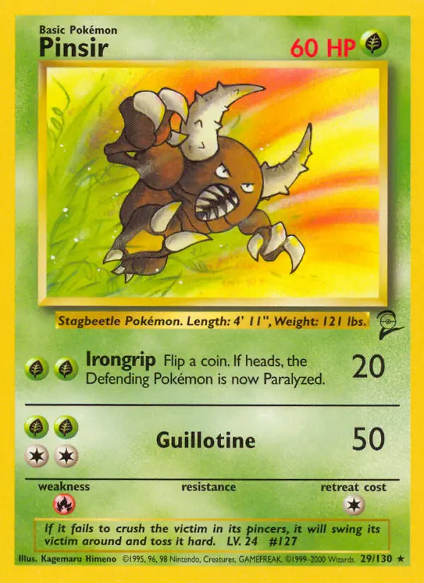 Pinsir, Pokémon card