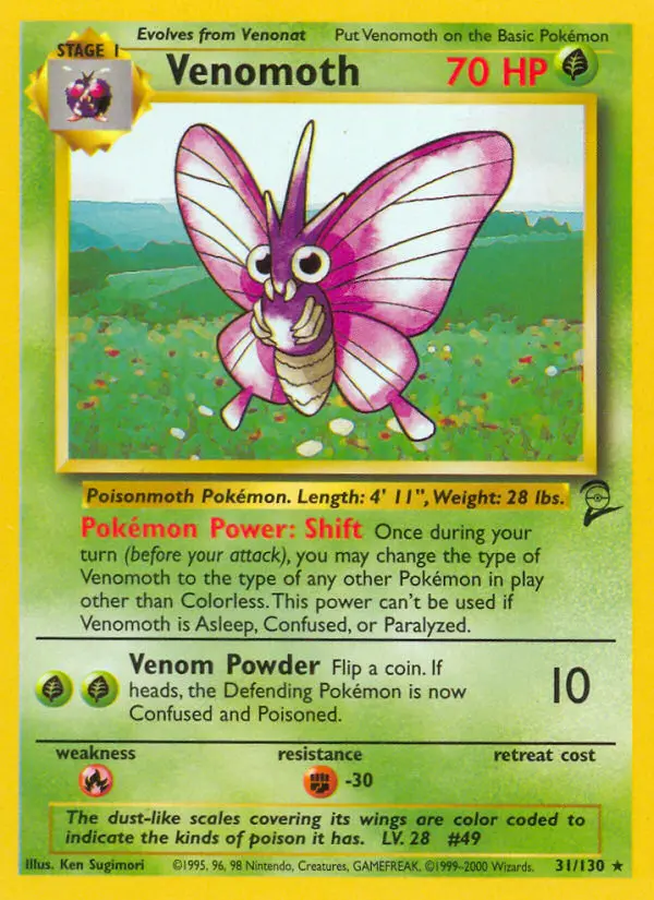 Venomoth, Pokémon card