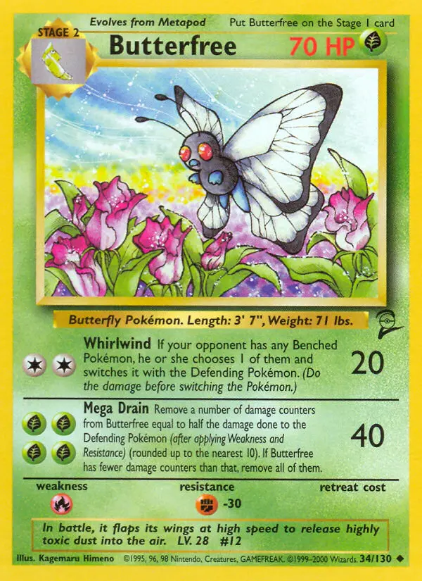Butterfree, Pokémon card
