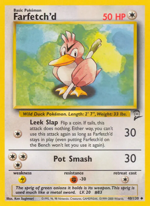 Farfetch'd, Pokémon card