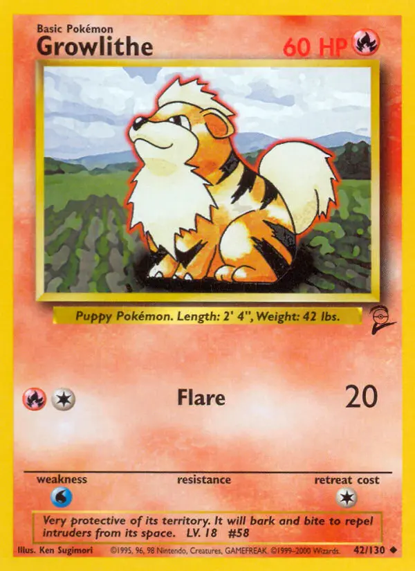 Growlithe, Pokémon card