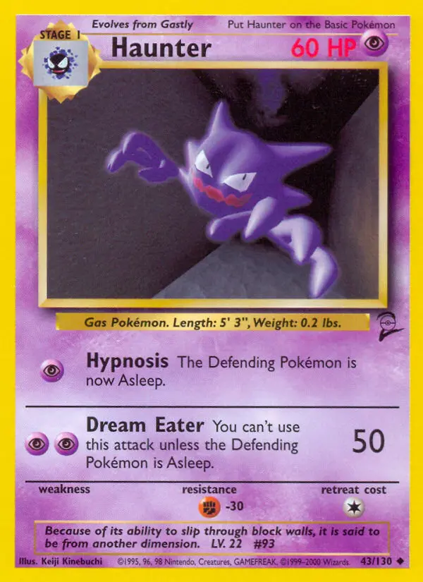 Haunter, Pokémon card