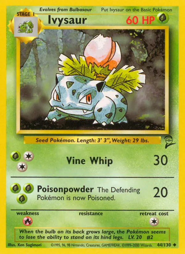 Ivysaur, Pokémon card
