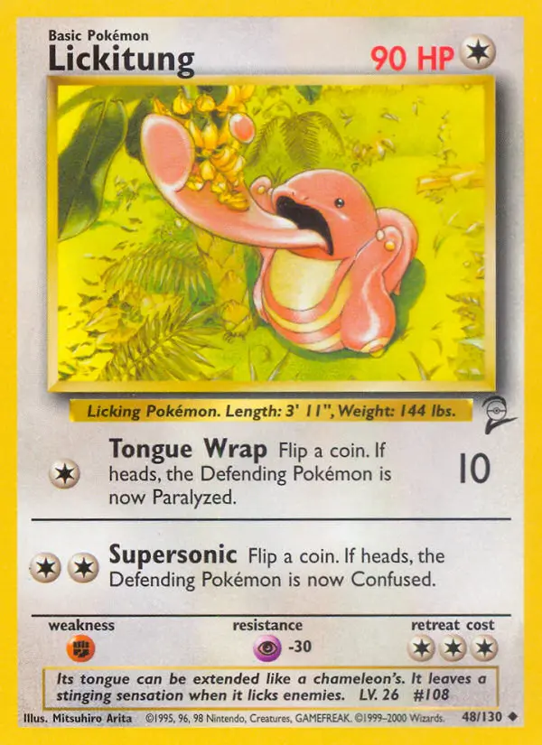 Lickitung, Pokémon card