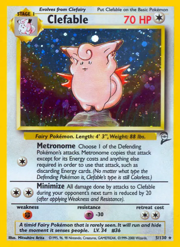 Clefable, Pokémon card