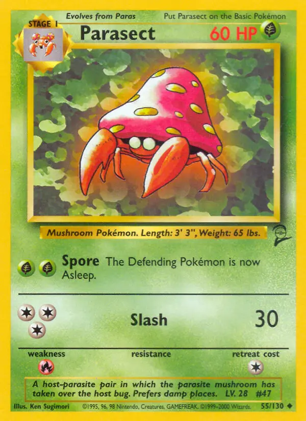 Parasect, Pokémon card