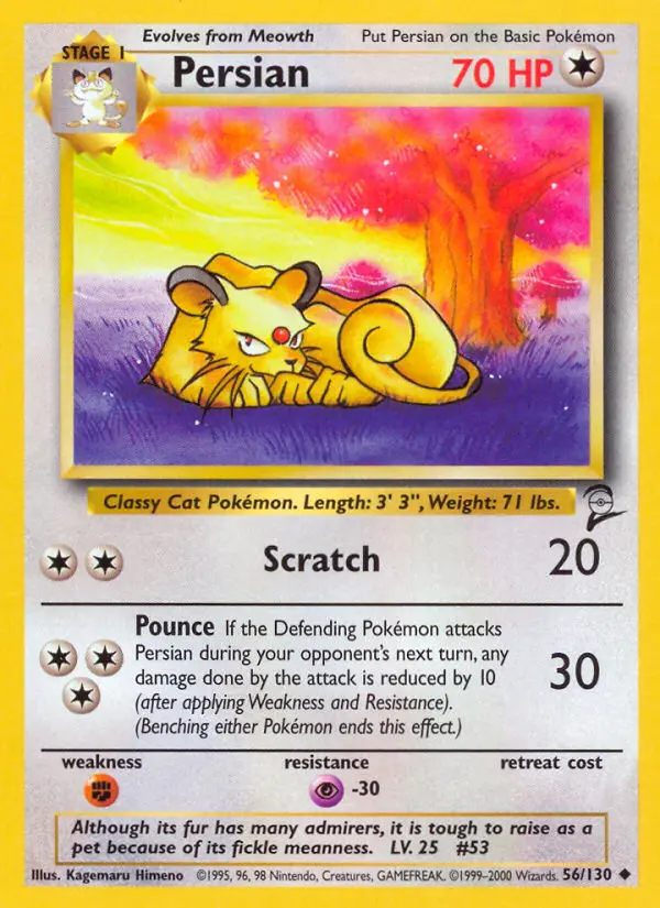 Persian, Pokémon card