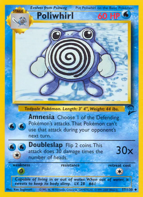 Poliwhirl, Pokémon card