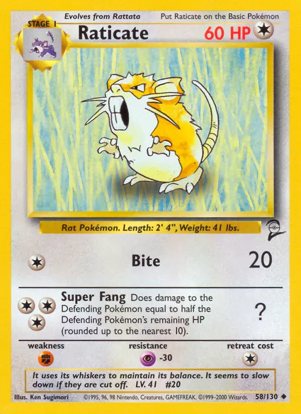 Raticate, Pokémon card