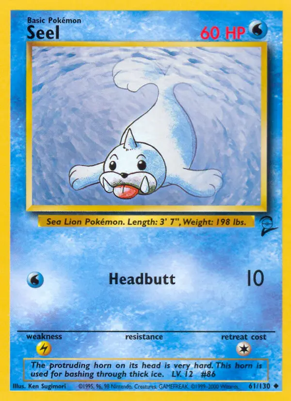 Seel, Pokémon card
