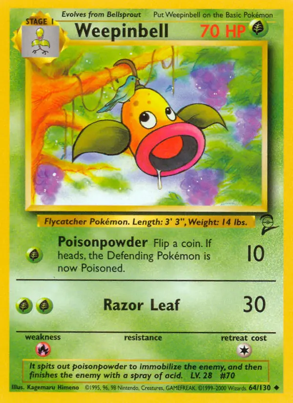 Weepinbell, Pokémon card