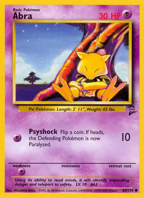 Abra, Pokémon card