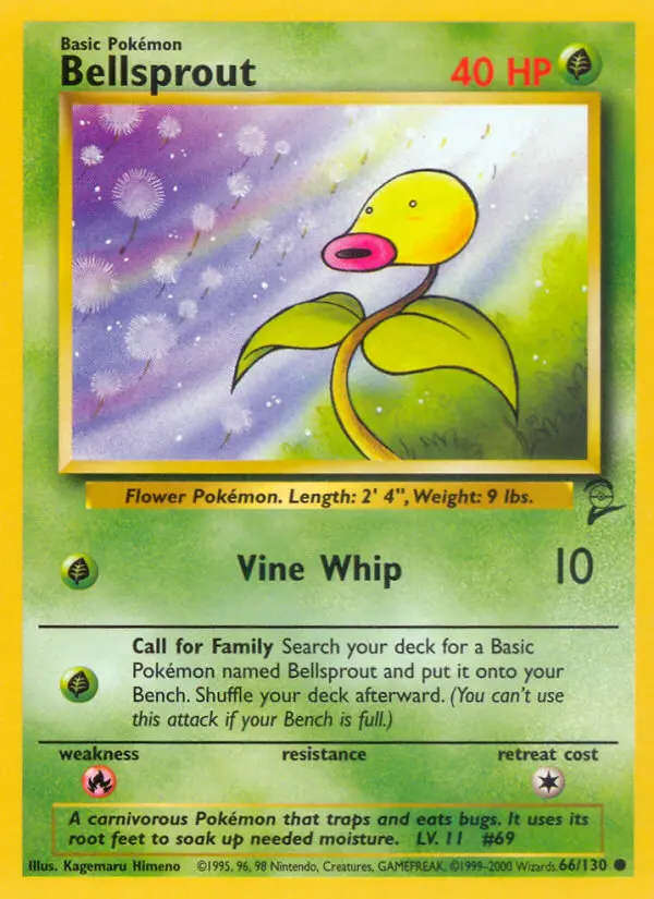 Bellsprout, Pokémon card