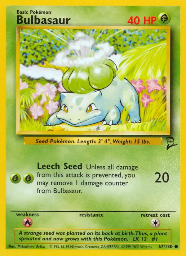 Bulbasaur, Pokémon card