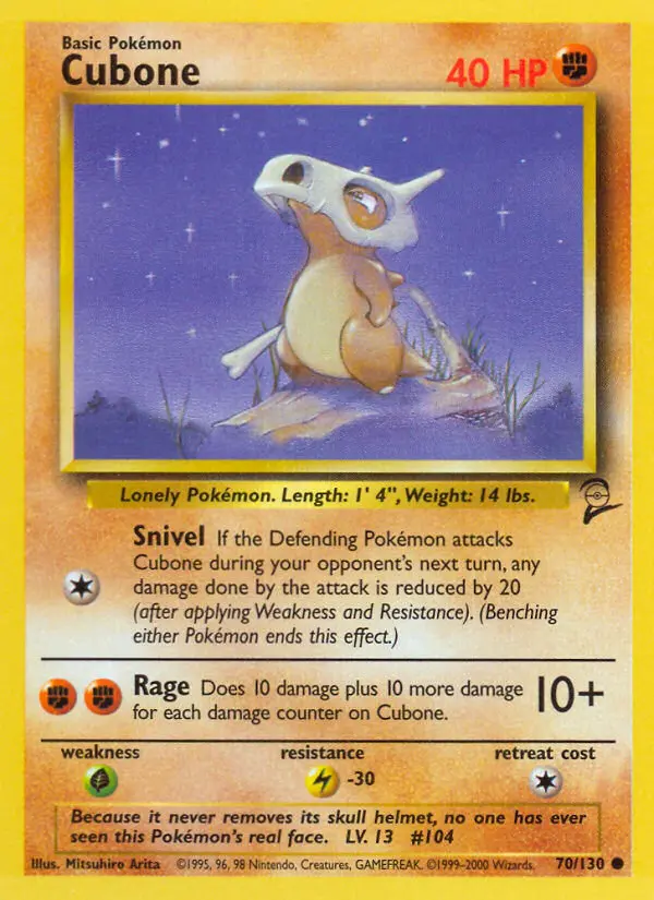 Cubone, Pokémon card