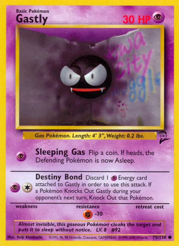 Gastly, Pokémon card