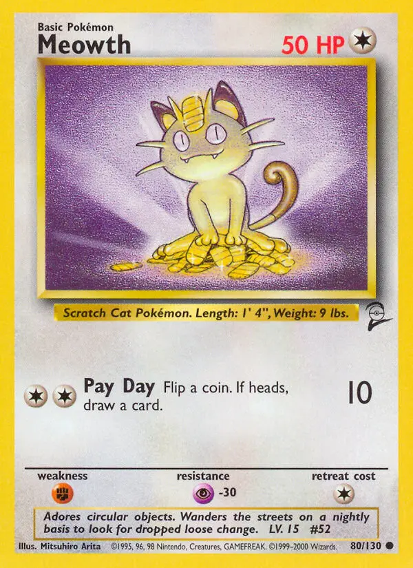 Meowth, Pokémon card