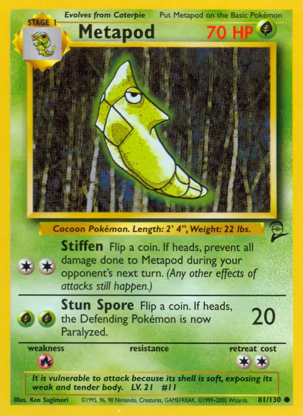 Metapod, Pokémon card