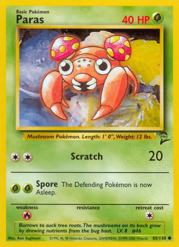 Paras, Pokémon card