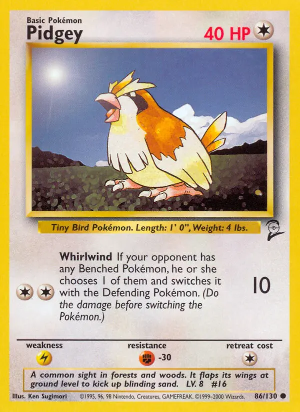 Pidgey, Pokémon card