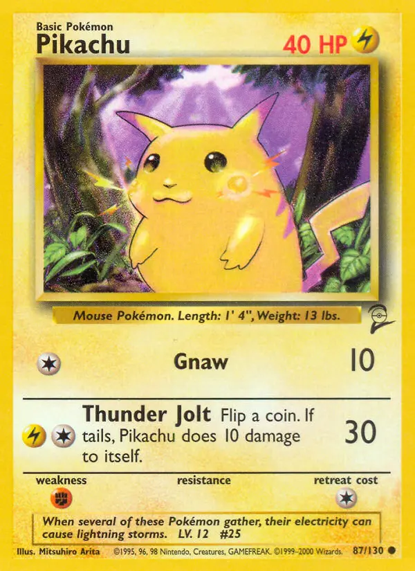 Pikachu, Pokémon card