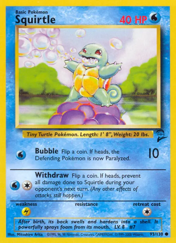 Squirtle, Pokémon card