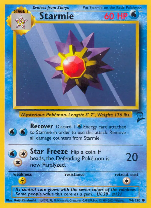 Starmie, Pokémon card